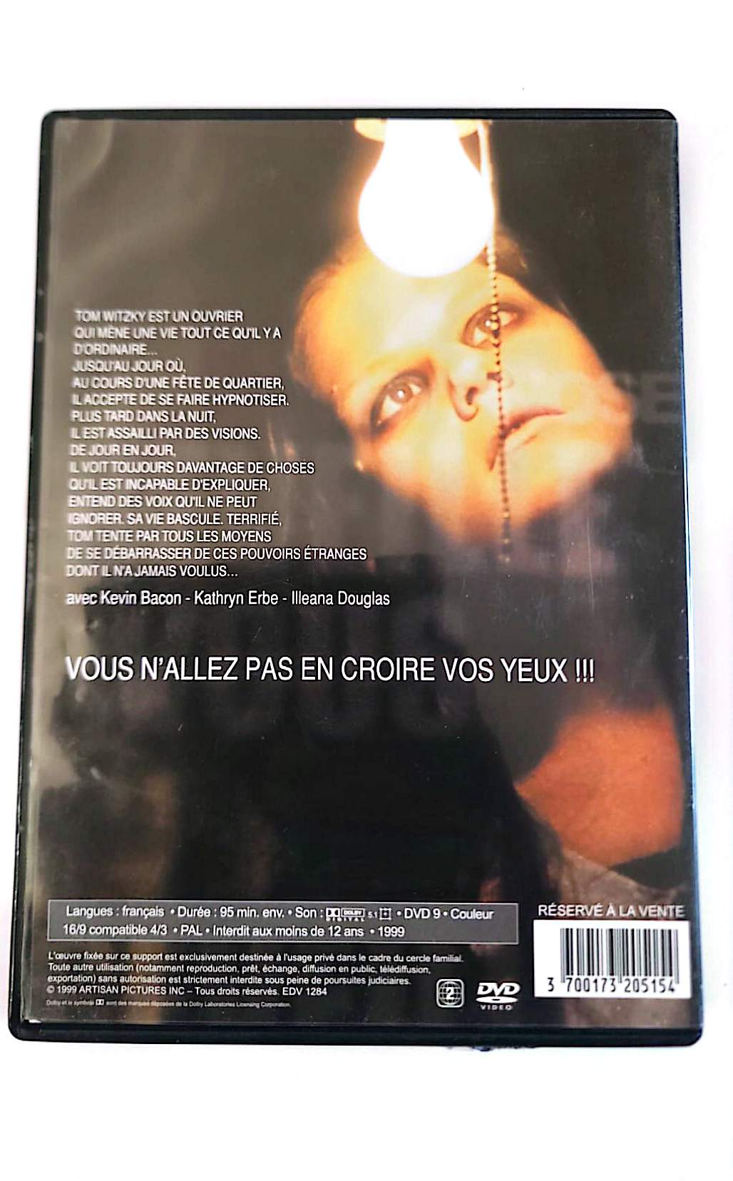 Hypnose DVD – Kevin Bacon – Thriller Fantastique de David Koepp | Zone 2 PAL Français