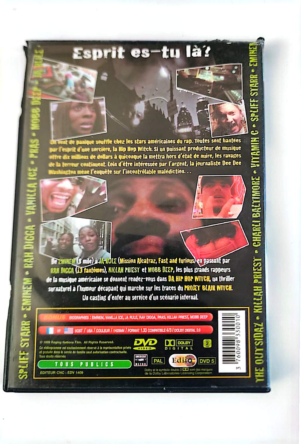 Da Hip Hop Witch DVD – Eminem, Ja Rule, Vanilla Ice – Film Horreur Hip-Hop | Zone 2 PAL Français