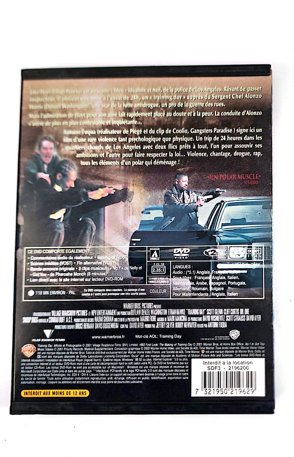 Training Day – Denzel Washington, Ethan Hawke – DVD Film Policier Thriller