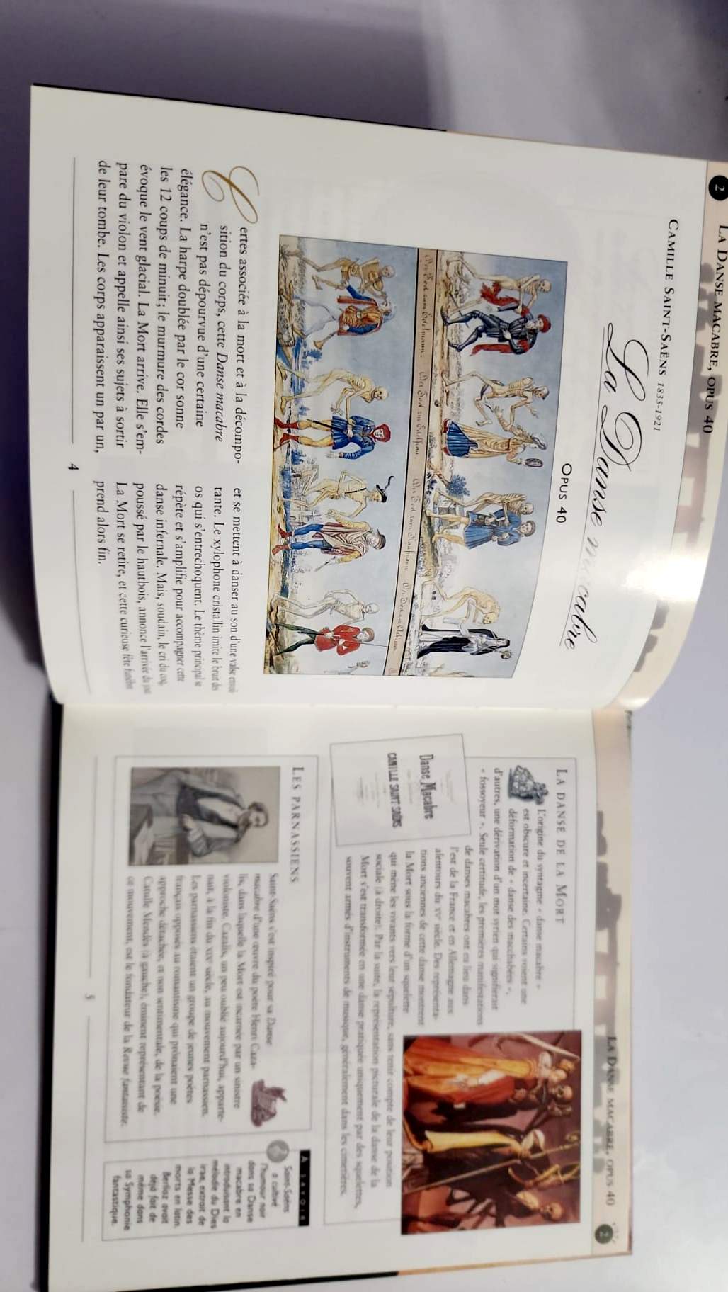 Pages intérieures sur La Danse macabre