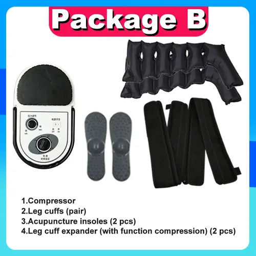 Masseur de Jambes à Compression d’Air Premium 220V – Appareil de Massage Pneumatique pour Mollets Pieds et Cuisses – Relaxation Musculaire et Récupération Sportive