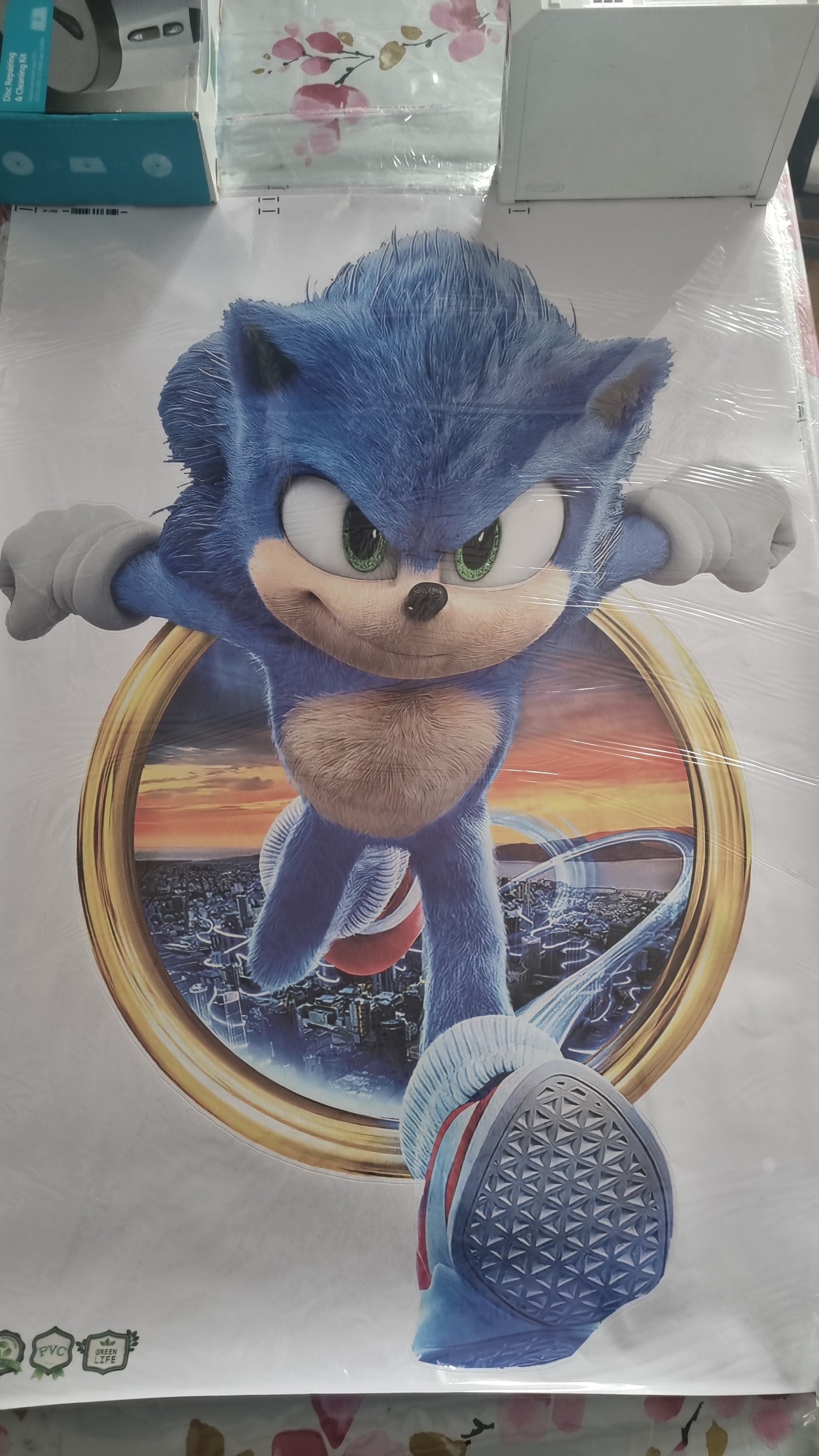 Stickers mural Sonic le hérisson – Grand format 90x60 cm – Déco chambre enfant, gaming, animation, super-héros – 8