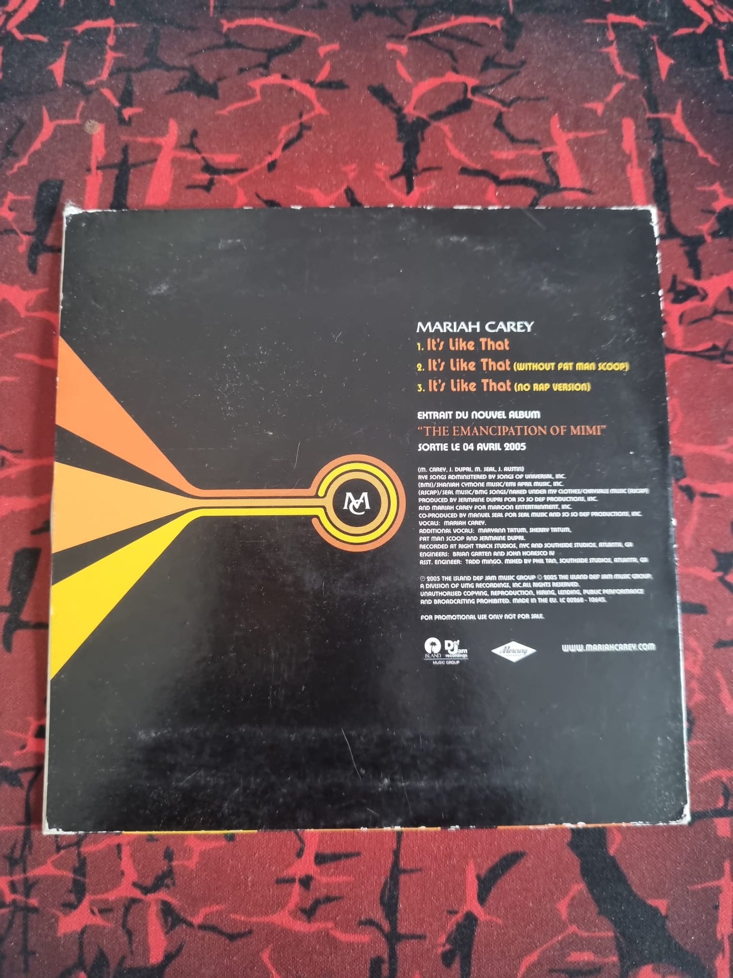 Mariah Carey – It’s Like That (CD Single 2005) – R&B / Pop – Extrait de l’album The Emancipation of Mimi