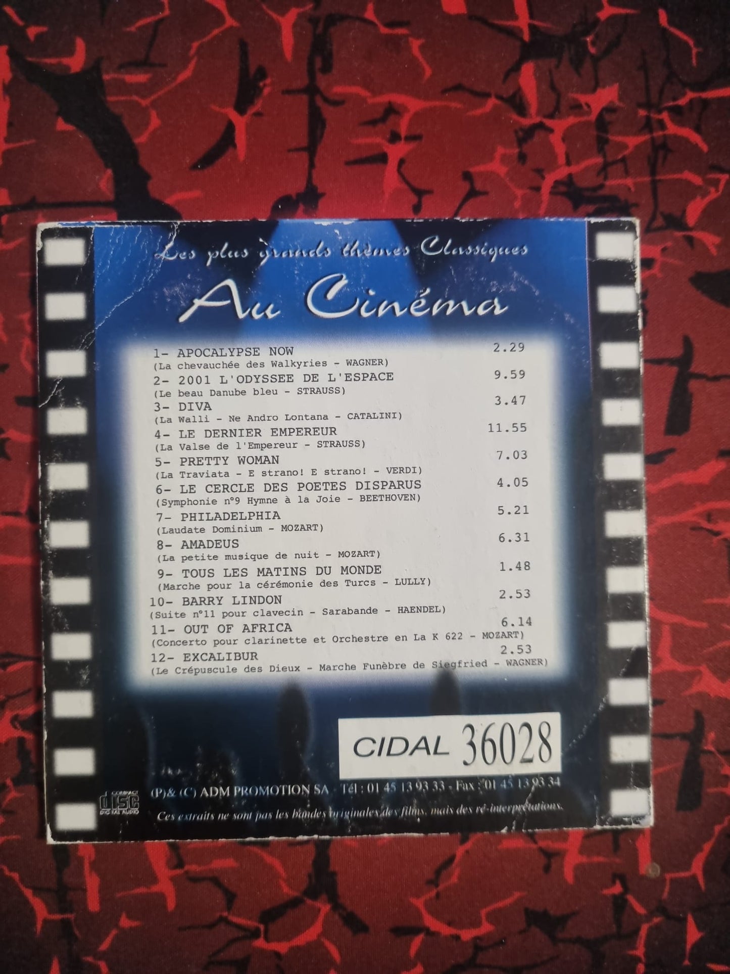 Les Plus Grands Thèmes Classiques au Cinéma – Volume 1 (CD) – Musique de Films / Mozart, Strauss, Beethoven