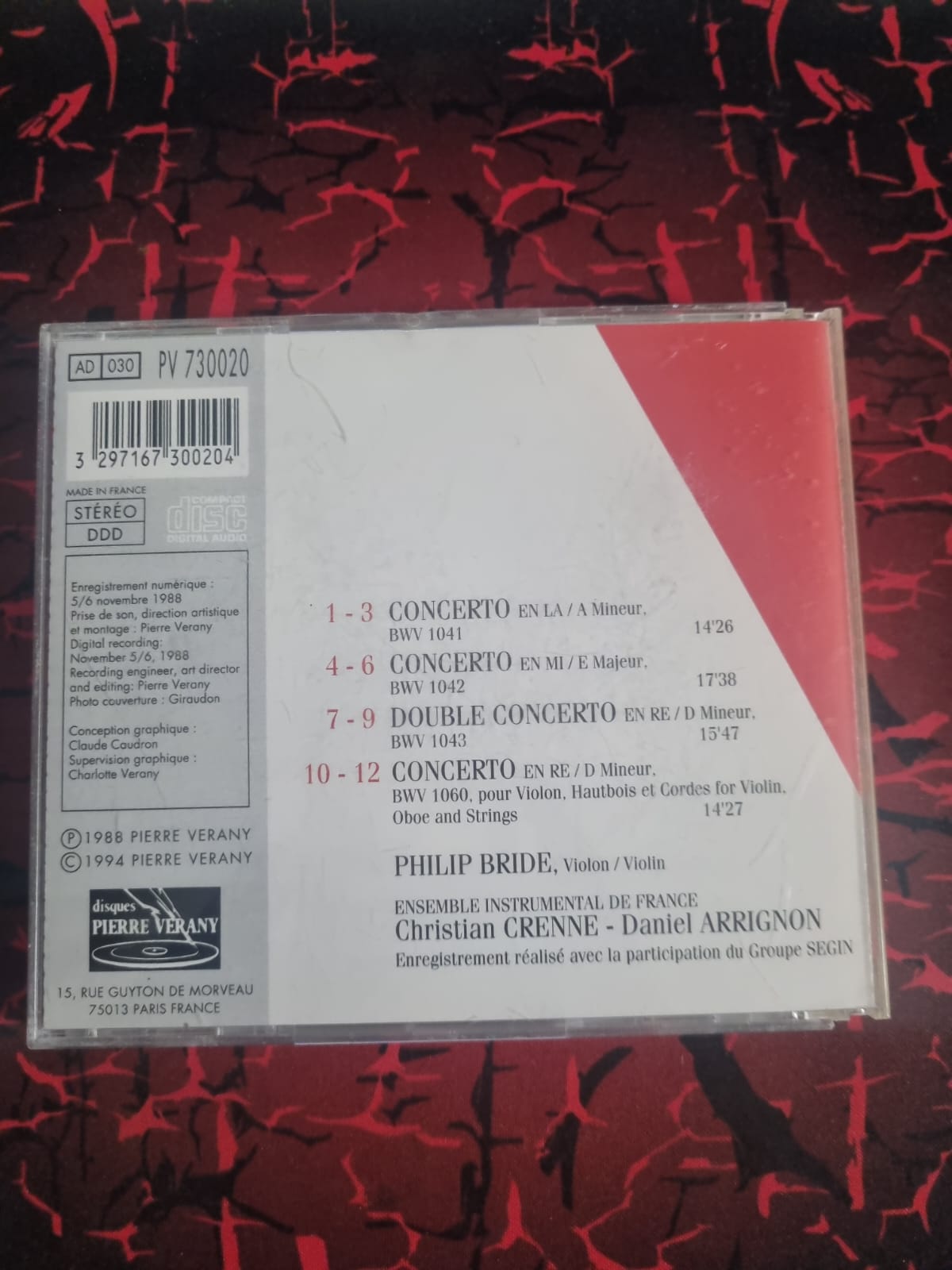 J.S. BACH - Concertos pour Violon, Hautbois et Cordes (BWV 1041, 1042, 1043, 1060)