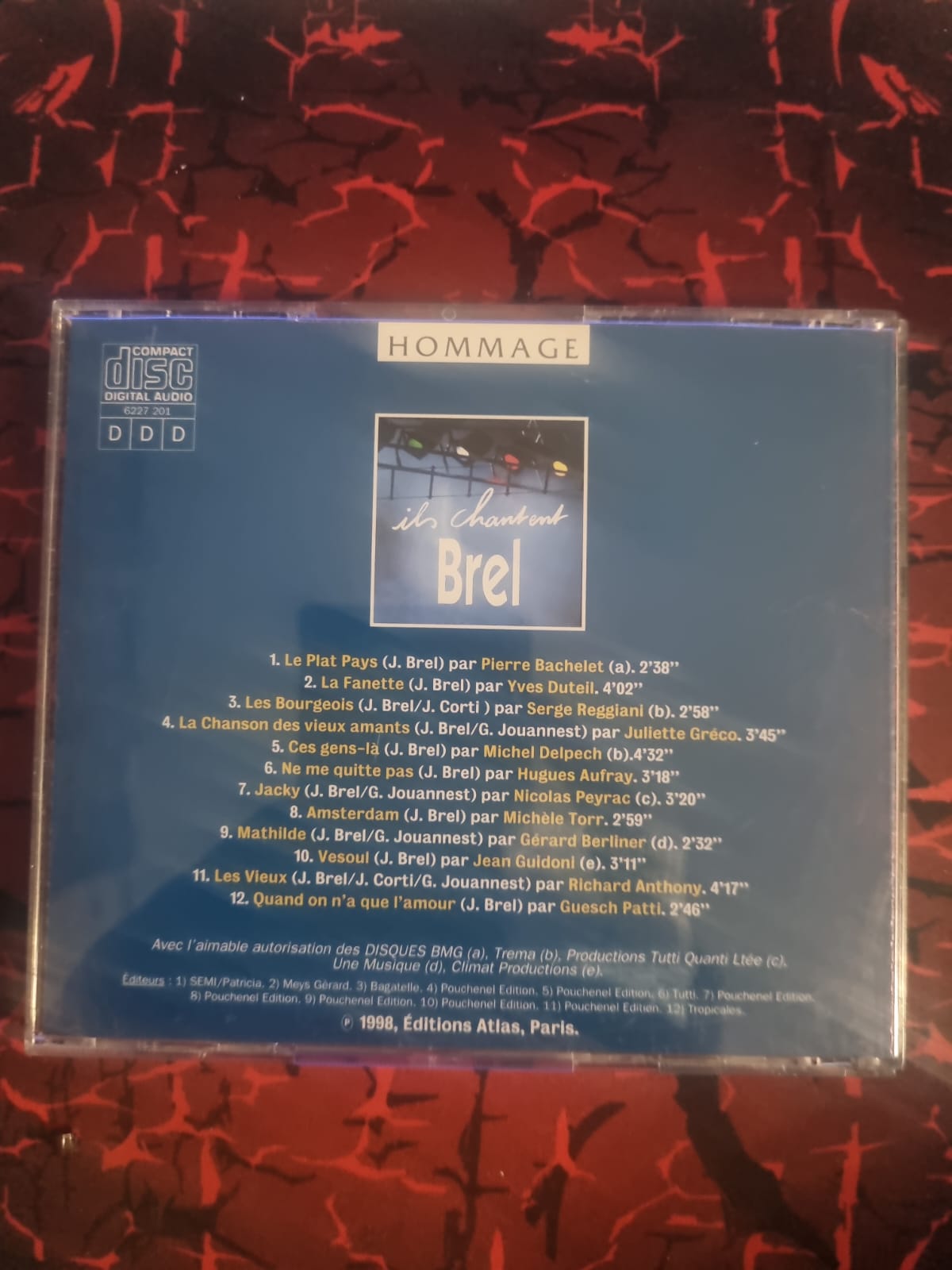 Ils chantent Brel – Hommage à Jacques Brel (Juliette Gréco, Serge Reggiani, Delpech, Hugues Aufray…) – CD