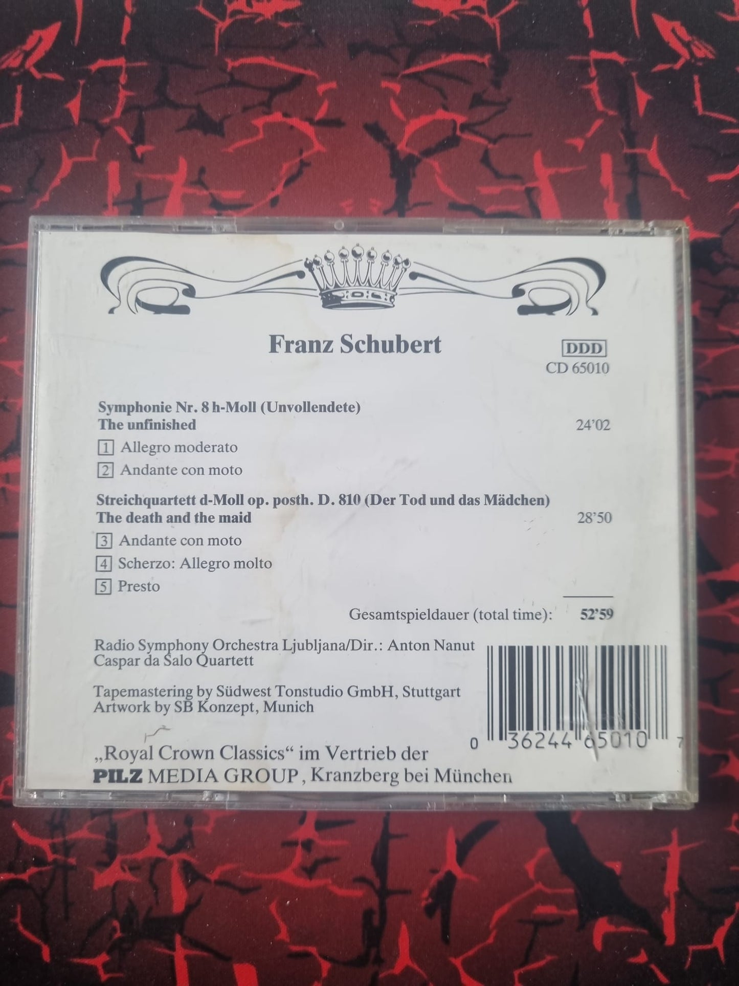 Franz Schubert – Symphonie n°8 « Inachevée » & Quatuor La Jeune Fille et la Mort – Royal Crown Classics – CD Album