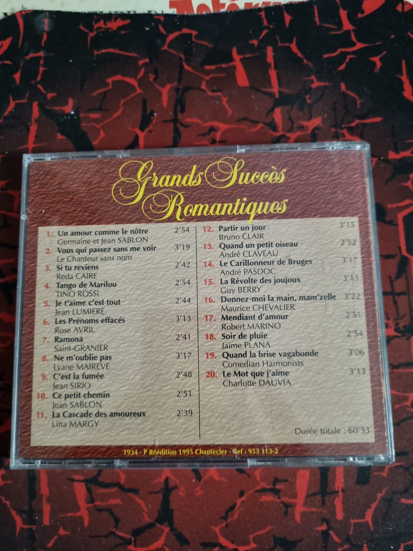 Grands Succès Romantiques Vol. 3 – Les plus belles chansons des années TSF – Maurice Chevalier, Jean Sablon, André Claveau, Reda Caire – CD Album