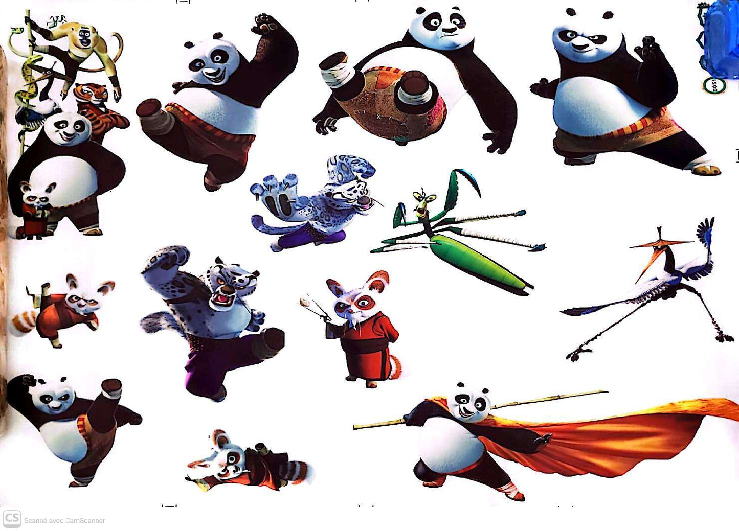 Poster Kung Fu Panda Décoration Murale Anime Film d’Animation Chambre Enfant Salon 90x60 cm