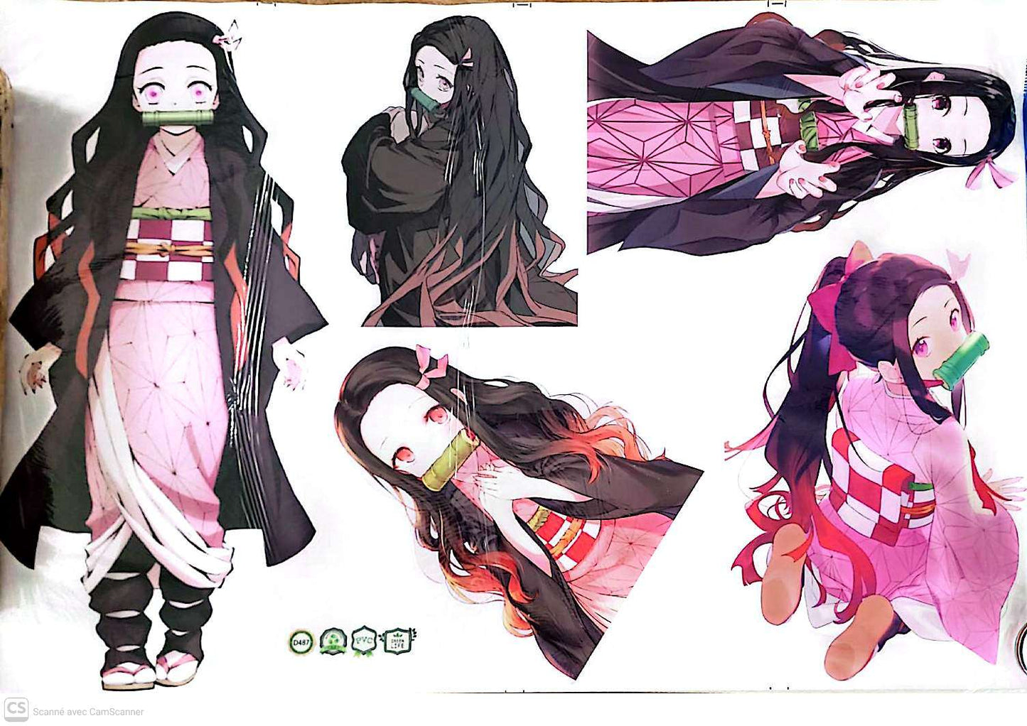 Poster Manga Anime Nezuko Kamado Encadré Décoration Murale Chambre Salon 90x60 cm