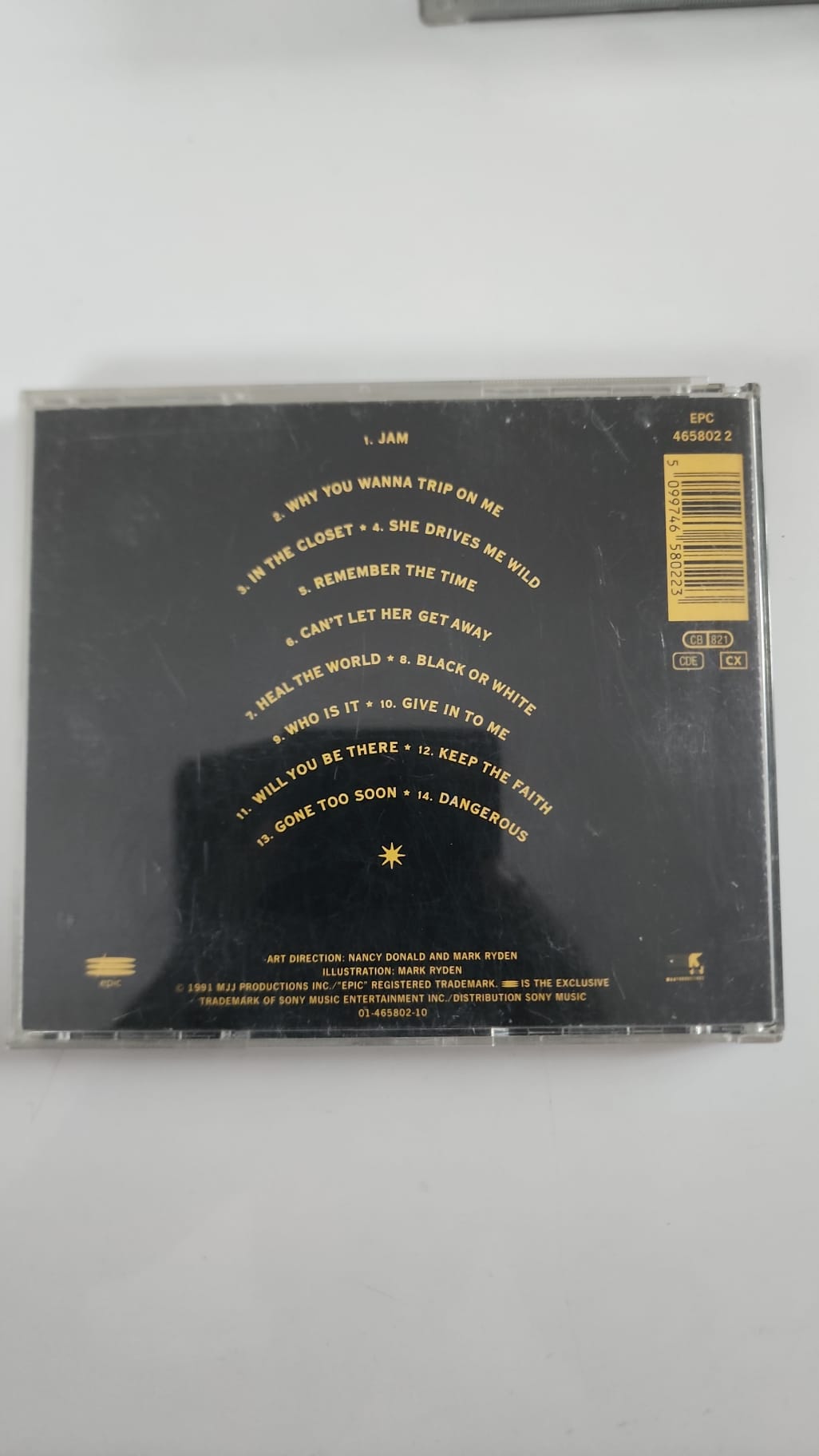 Michael Jackson – Dangerous – CD Epic 465802 2 – 14 titres