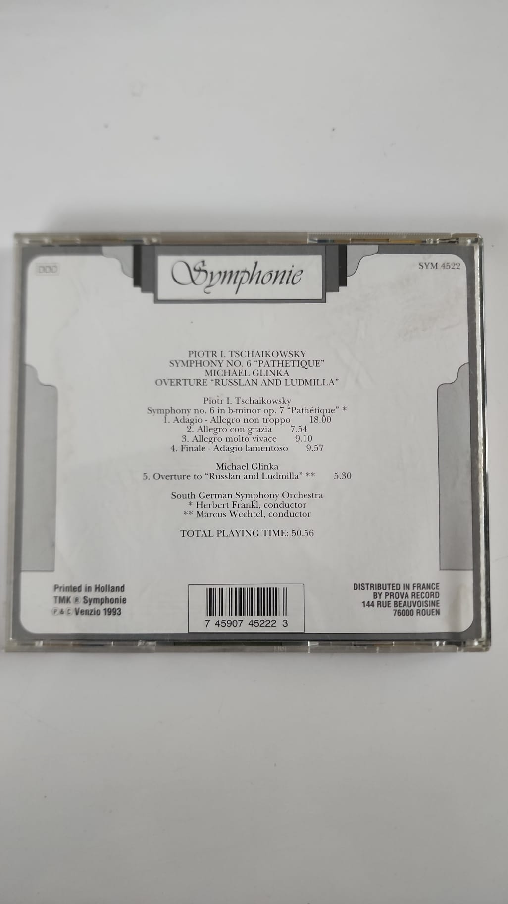 Tchaïkovski – Symphonie n° 6 Pathétique / Glinka – Rousslan et Ludmilla – CD Symphonie