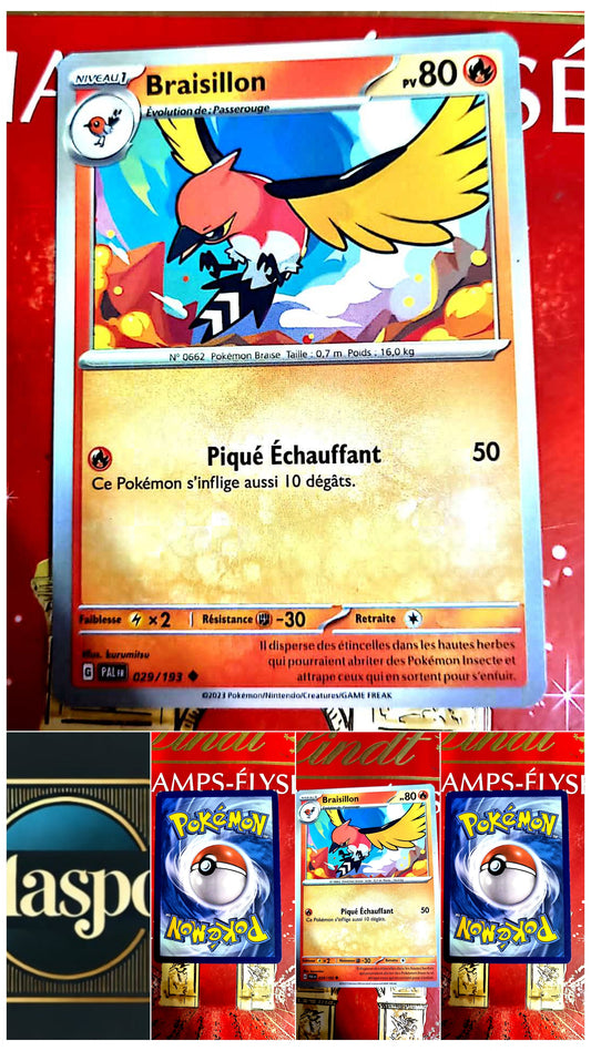 Carte Pokémon – Brasilllon – 80 PV – Attaque Piqué Éblouissant