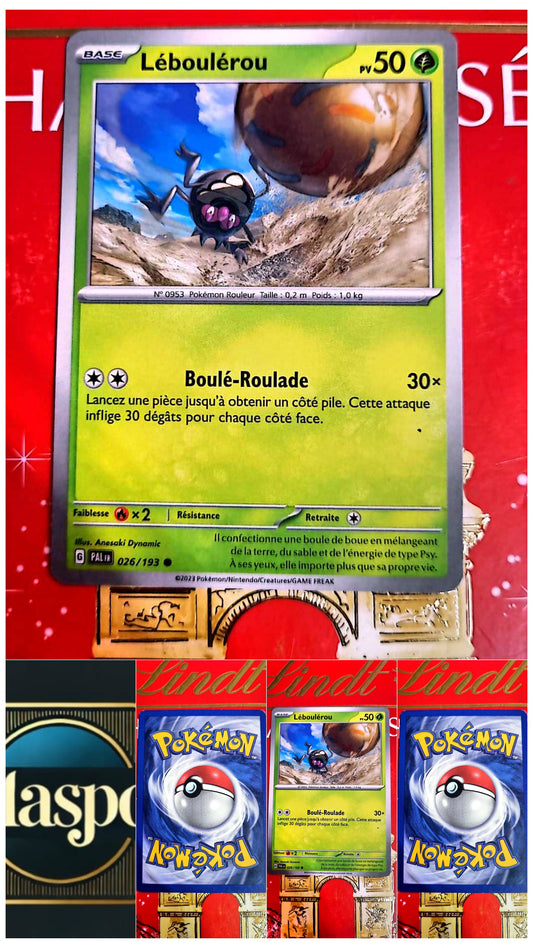 Carte Pokémon – Léboulérou – 50 PV – Attaques Roue et Boule-Roulade