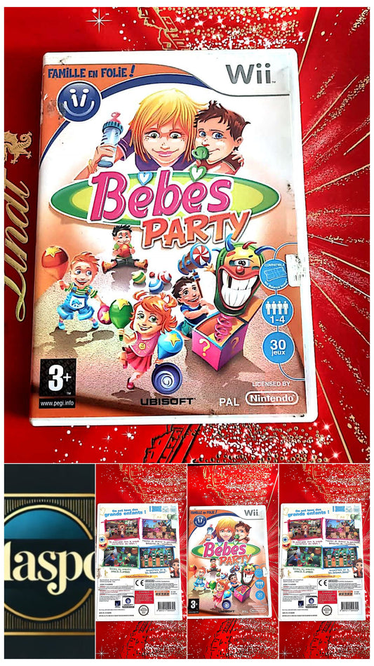 Jeu vidéo Wii : famille en folie bebes party