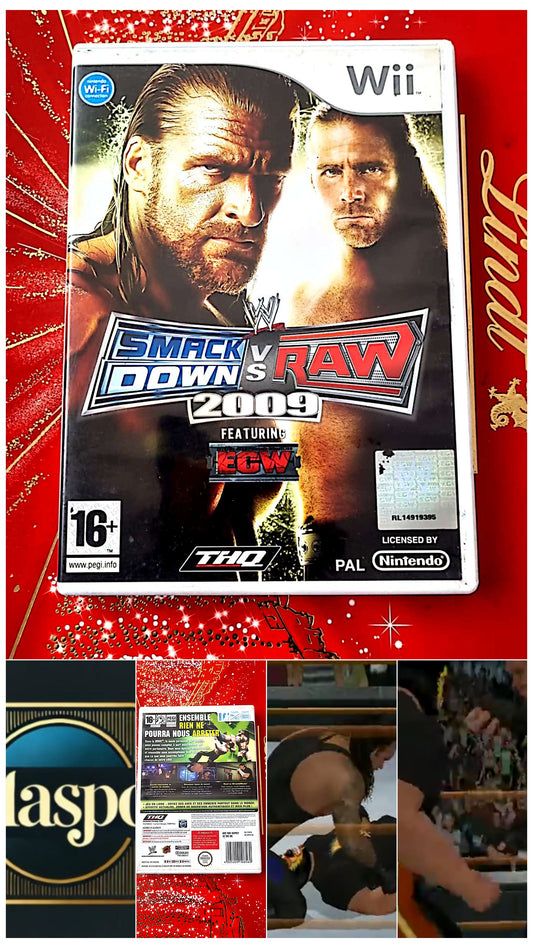 jeu wii smack down vs raw 2009 featuring ecw vendu en bon etat par blaspo