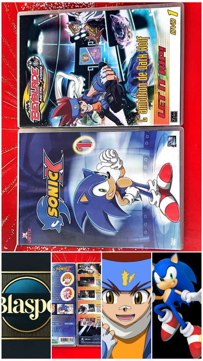 Kids' Animated DVD Bundle – Sonic X Vol. 1 + Beyblade Metal Fusion DVD 1 – French