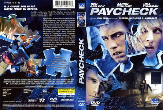 paycheck film complet en français DVD état Par