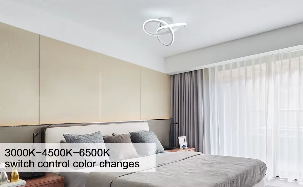 Plafonnier LED Moderne 20W 2200LM – Luminaire Blanc pour Cuisine, Couloir et Chambre