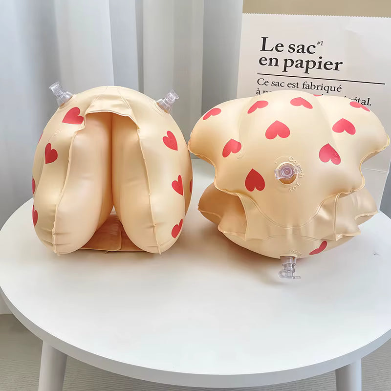 Brassards Gonflables Enfant Cœur Rose Lot de 2 Flotteurs Piscine Natation Plage Été Sécurité Aquatique