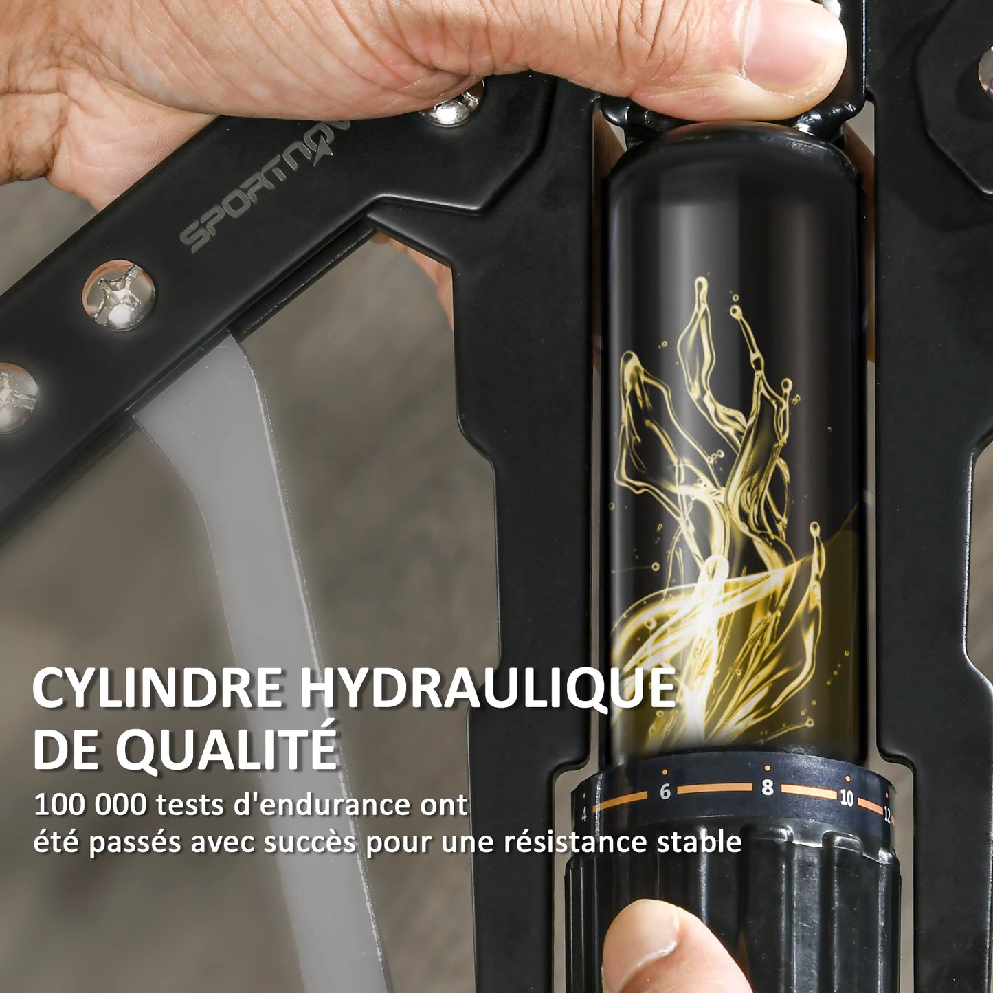 Barre de Torsion Réglable pour Musculation – Entraînement de la Force des Bras et Avant-Bras – Appareil de Fitness Réglable 10 à 200 kg