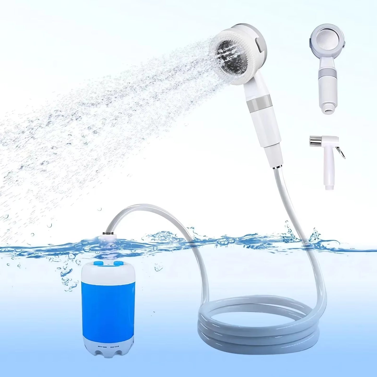 Douche Portable Rechargeable Extérieure – Pompe à Eau Portable pour Camping et Lavage