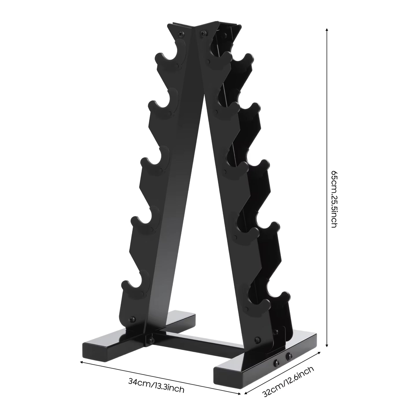 Support d’Haltères en Acier 5 Niveaux – Rack de Rangement pour Poids 100 kg Salle de Sport