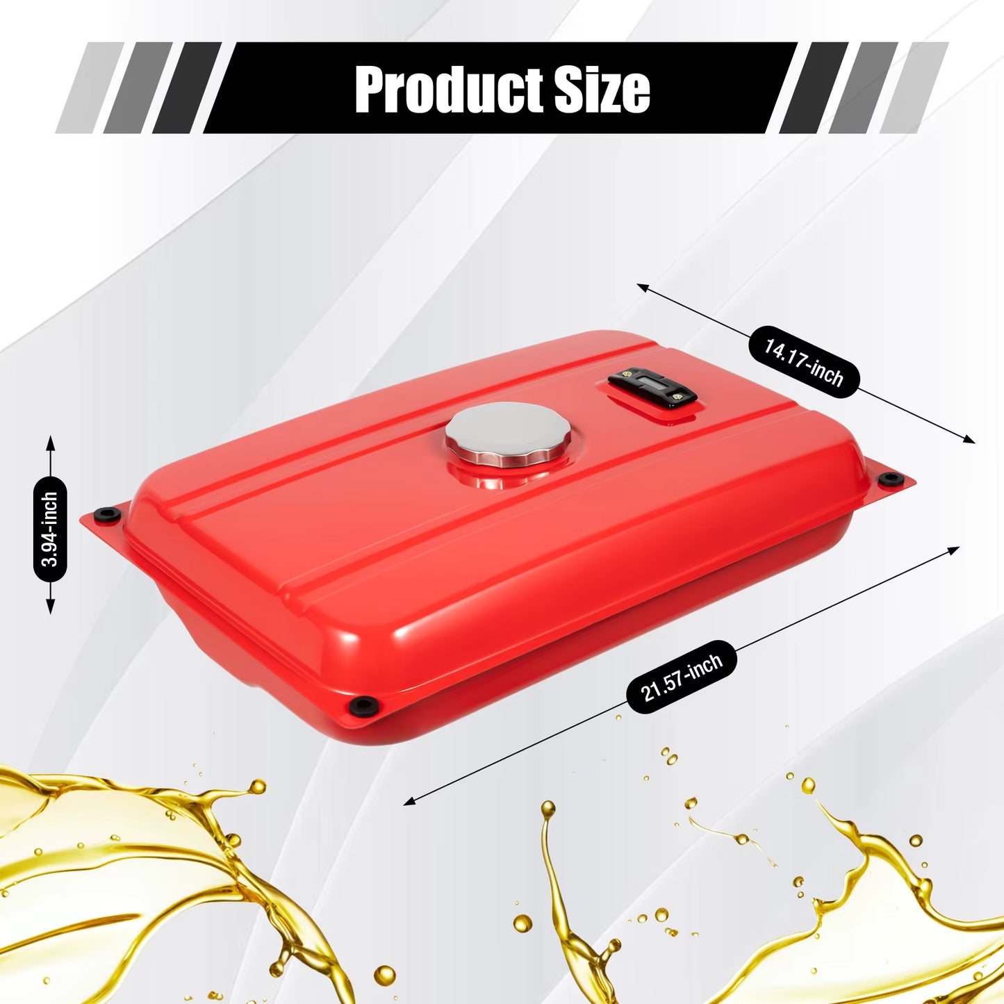 Réservoir de Carburant 15L Universel – Bidon Générateur avec Jauge et Bouchon Chromé