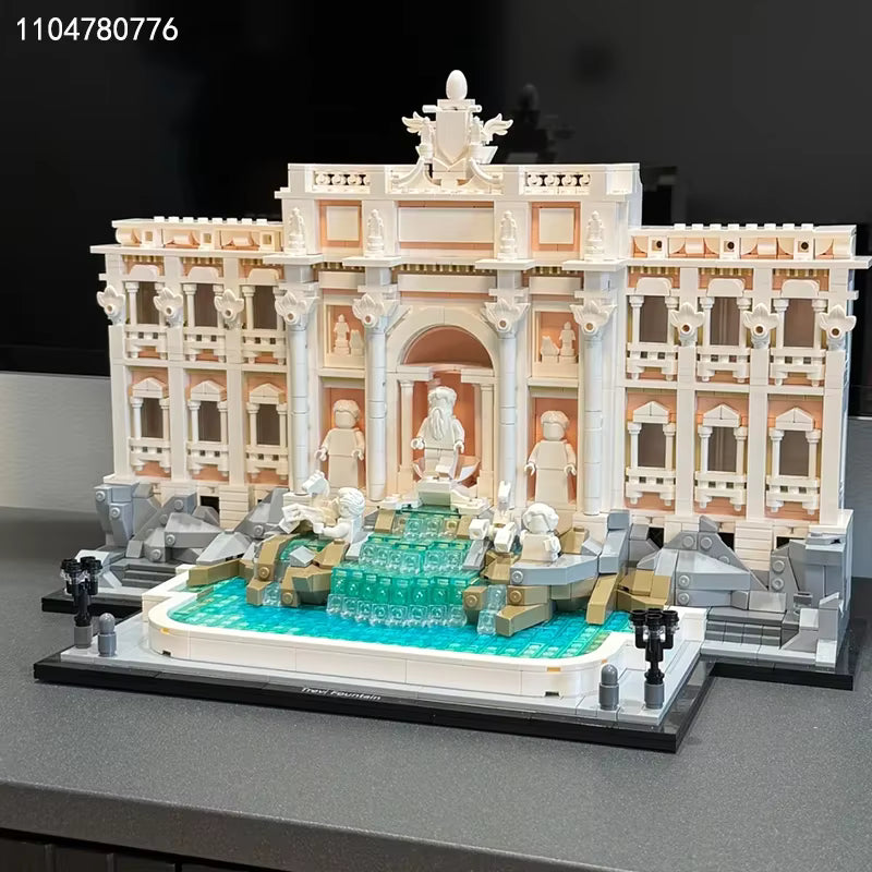 Blocs de Construction Fontaine Trevi 1880 Pièces – Maquette Architecturale Compatible 21062 – Jeu de Briques Adulte & Enfant