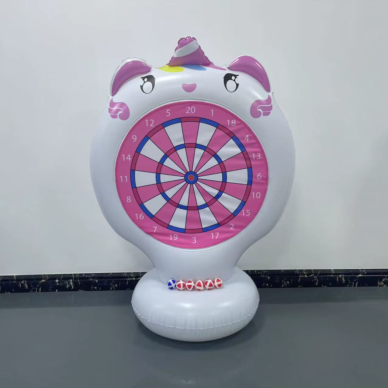 Jeu de Fléchettes Gonflable Géant pour Piscine et Jardin – Cible XXL avec Balles – Jeu d'Eau Extérieur pour Enfants et Famille – Aire de Jeux Gonflable Été