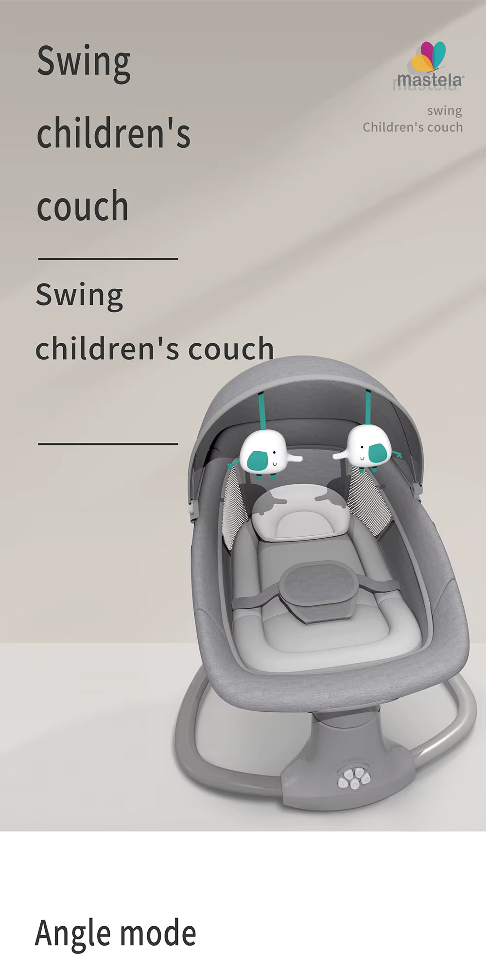 Berceau électrique pour bébé avec balancement automatique, télécommande, moustiquaire et coussin respirant