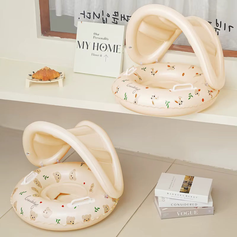 Hamac de bain bébé gonflable flottant avec siège sécurité – support baignoire enfant anti-glisse – jouet piscine bébé été voyage