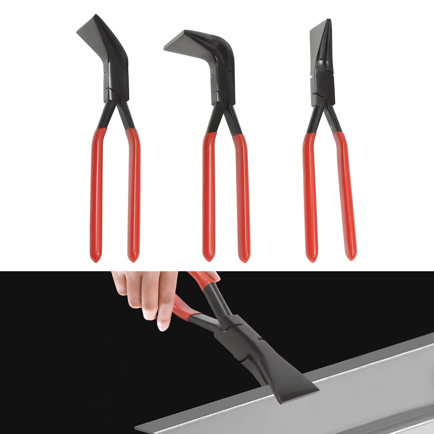 Jeu de pinces à cintrer tôle 3 pièces – Pince de pliage métal 45° 90° – Outil professionnel acier carbone