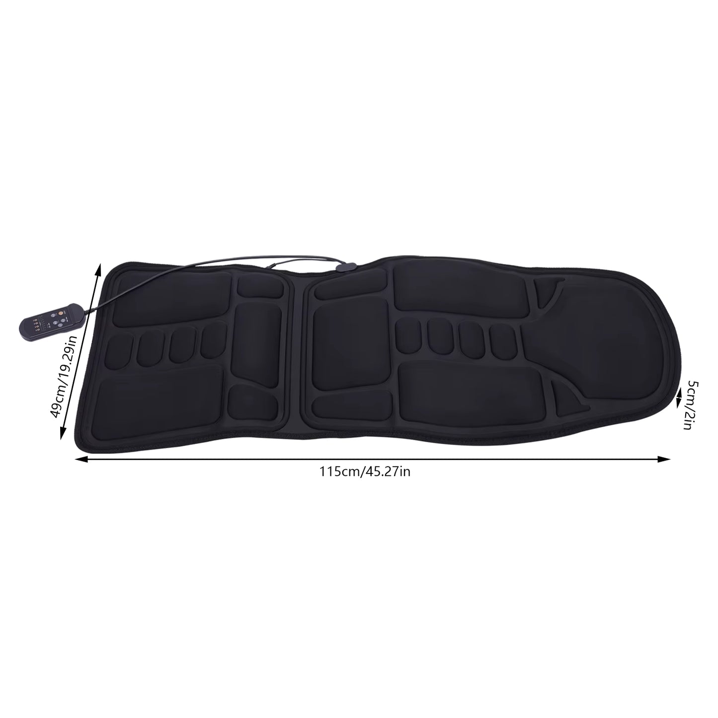 Coussin de Massage pour Chaise avec Chaleur – Masseur de Dos Pliable 8 Modes de Massage