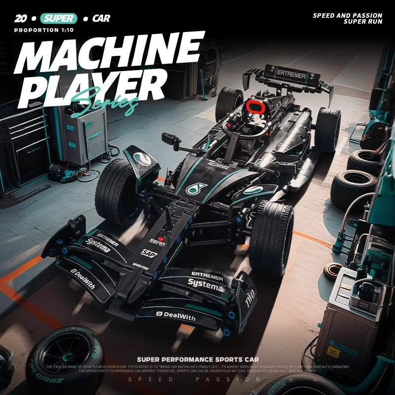 Voiture de Course Technique en Blocs de Construction 1020 Pièces – Modèle 1:10 à Assembler – Véhicule Sport de Collection – Jeu Créatif