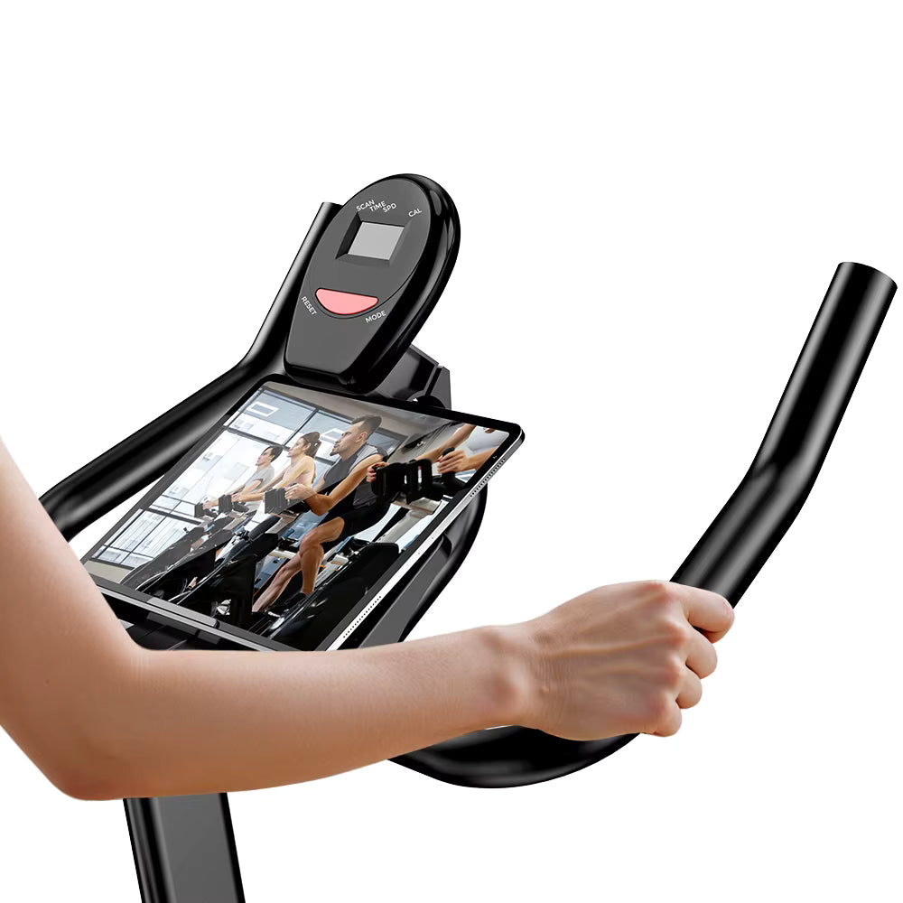 Vélo d’Appartement QK101 – Spinning Silencieux avec Écran LCD – 100 Niveaux de Résistance – Charge 120 kg