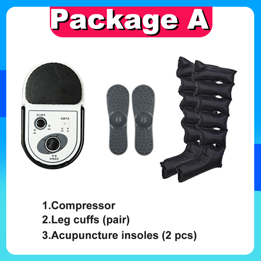 Masseur de Jambes à Compression d’Air 220V – Appareil de Massage Relaxant pour Mollets et Pieds – Circulation et Récupération Musculaire – Massage Pneumatique Électrique