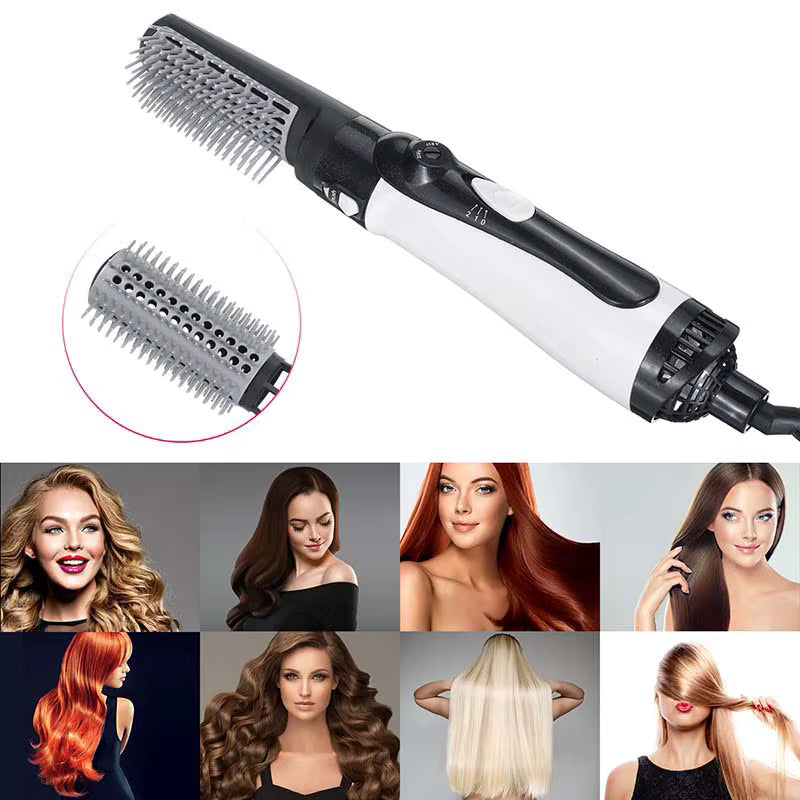 Brosse Soufflante 3 en 1 électrique – Sèche, Lisse et Volumise | Prise UE | Noir