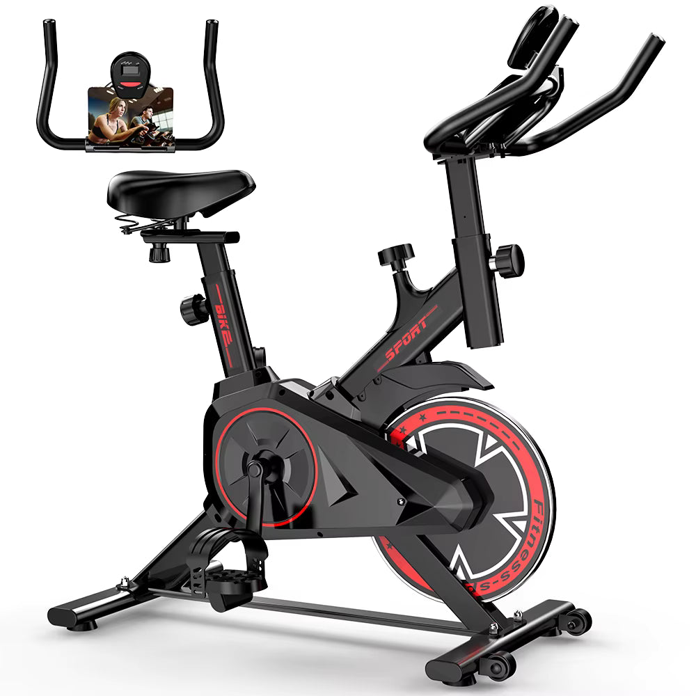 Vélo d’Appartement QK101 – Spinning Silencieux avec Écran LCD – 100 Niveaux de Résistance – Charge 120 kg