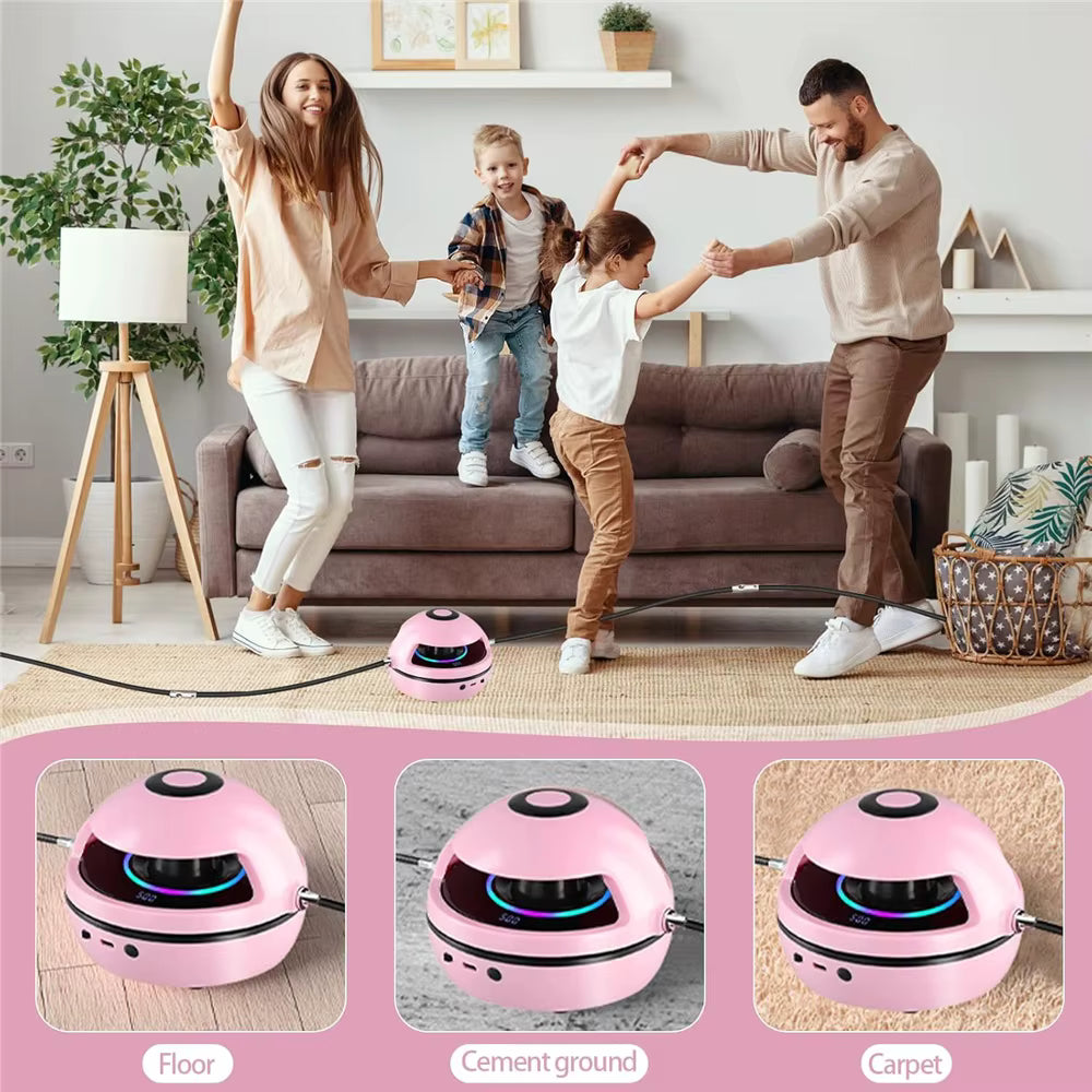 Machine de Saut à la Corde Automatique avec Compteur LED – Corde à Sauter Électrique 10 Vitesses – Fitness Cardio Enfants & Adultes