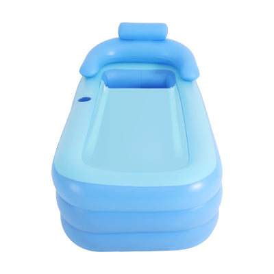 Baignoire Gonflable Adulte 160x84x64 cm – SPA Portable avec Coussin & Isolation – Bain Relaxant Pliable Intérieur & Extérieur