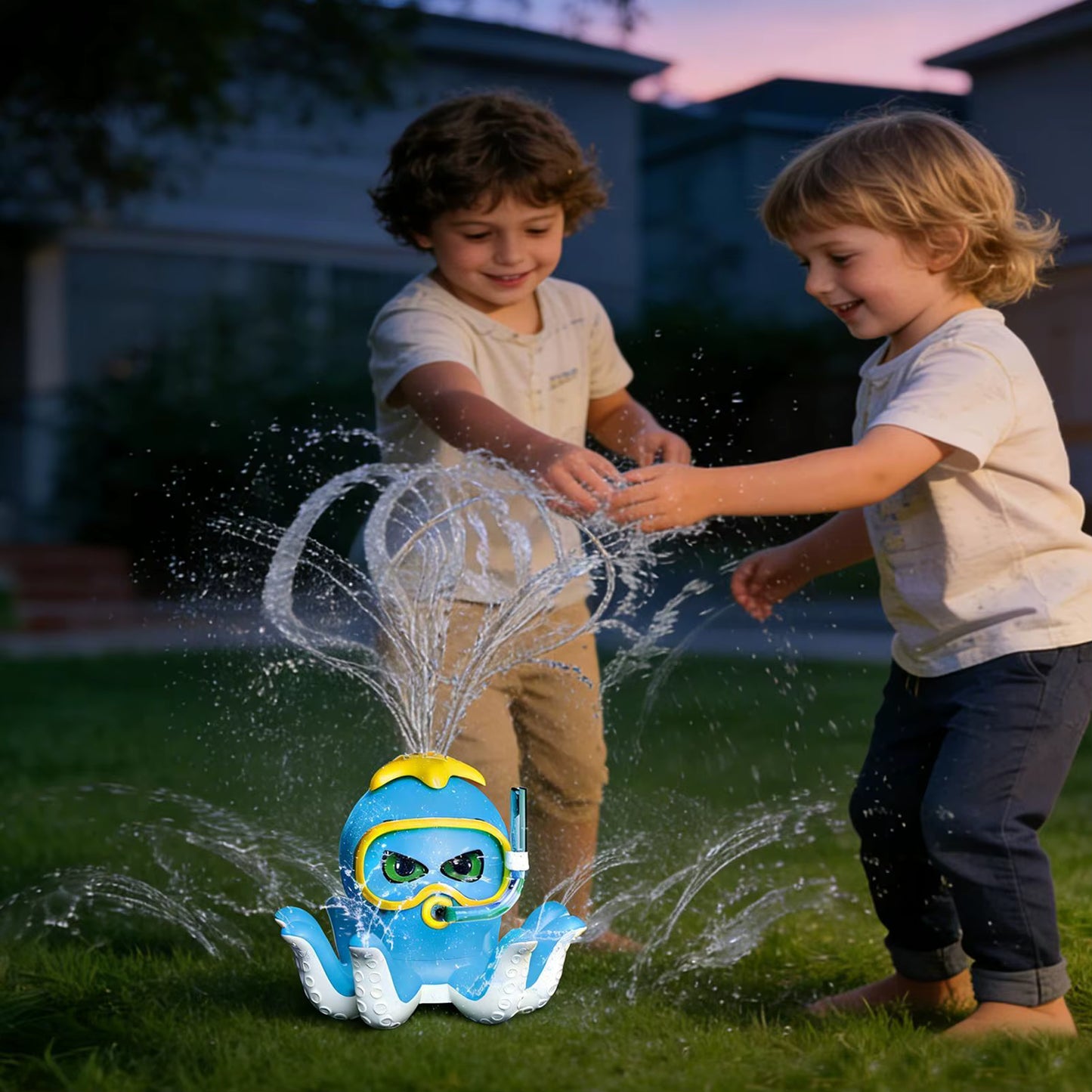 Jouet Pulvérisateur d'Eau Pieuvre Rotative pour Enfants – Arroseur Aquatique de Jardin – Fontaine d'Eau Extérieure – Jeu d'Été Piscine et Plage – Cadeau Garçon Fille