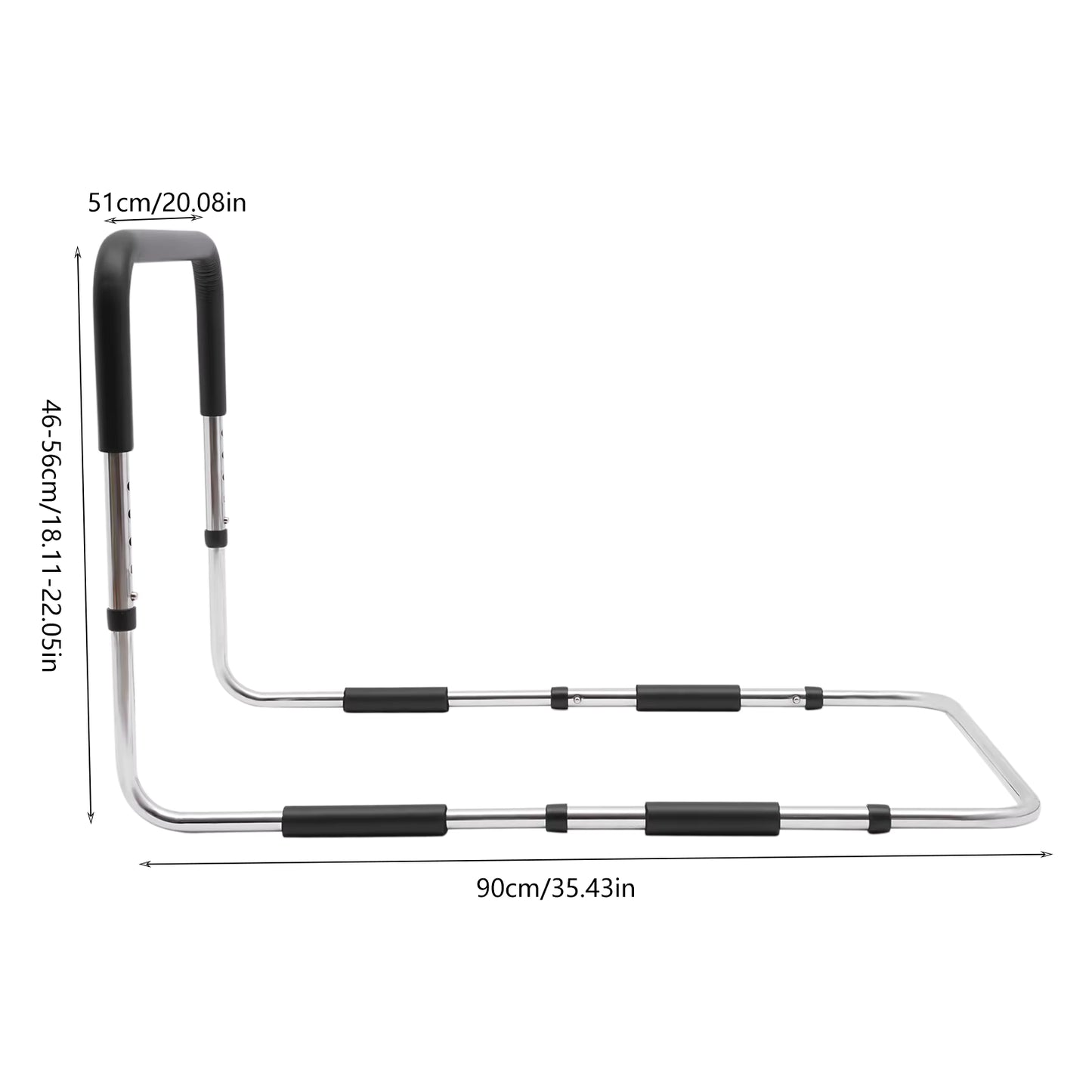 Rampe de Lit Réglable ElmainCare – Barrière de Sécurité Anti-Chute pour Personnes Âgées et Handicapées