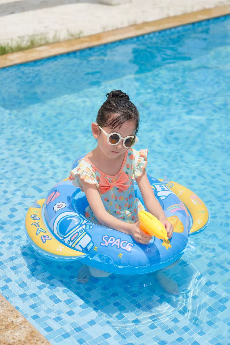 Bouée Bébé Gonflable avec Volant de Jeu – Siège de Natation Enfant Sécurisé – Flotteur Piscine pour Bébé et Jeune Enfant – Accessoire Baignade Été