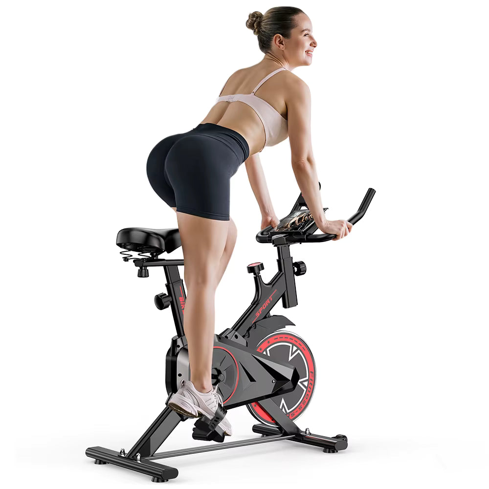 Vélo d’Appartement QK101 – Spinning Silencieux avec Écran LCD – 100 Niveaux de Résistance – Charge 120 kg