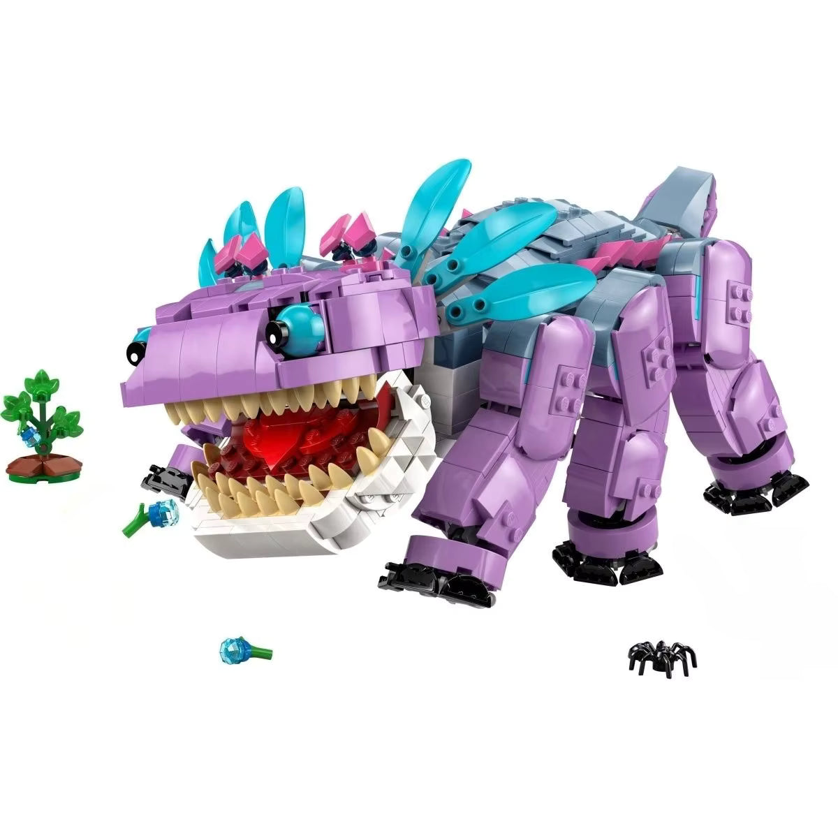Blocs de Construction – Dinosaure T-Rex Violet | Figurine Articulée en Briques | Set Collector Adulte & Ado