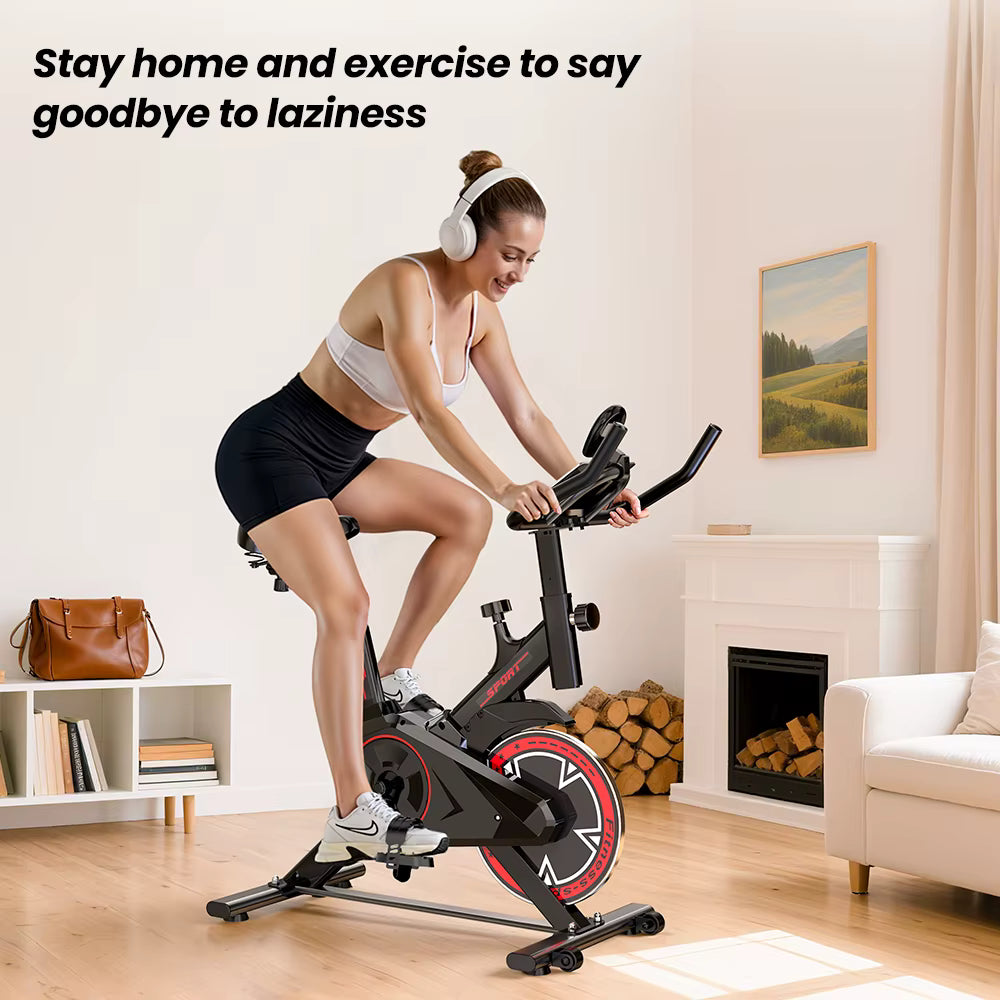 Vélo d’Appartement QK101 – Spinning Silencieux avec Écran LCD – 100 Niveaux de Résistance – Charge 120 kg