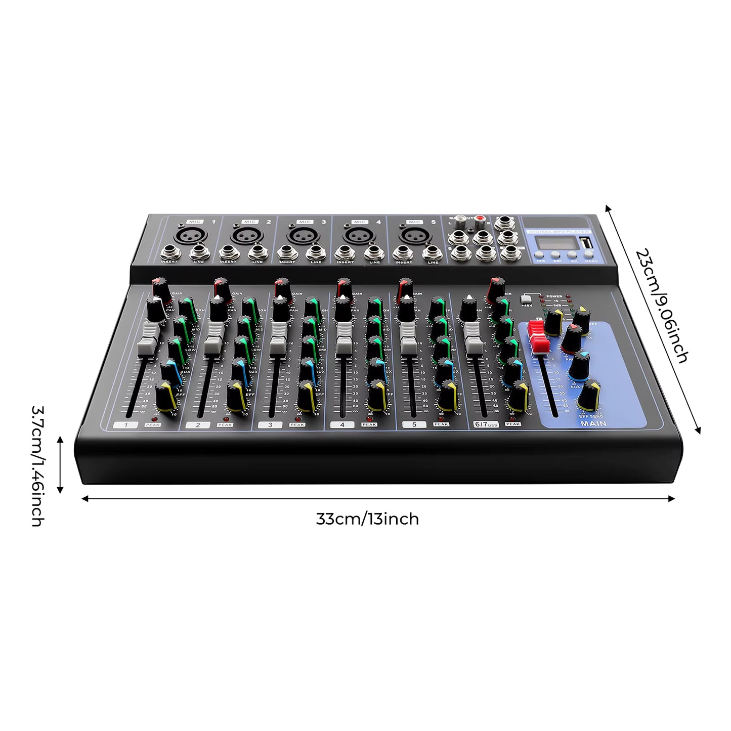 Console de mixage audio 7 canaux DJ