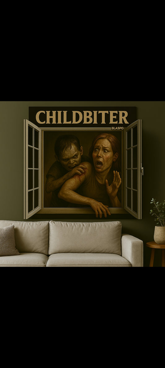 Stickers : CHILDBITER – Sticker mural horreur grand format 90x60 cm – Créature zombie effrayante – Art exclusif – Déco chambre, couloir, gaming – neuf 8