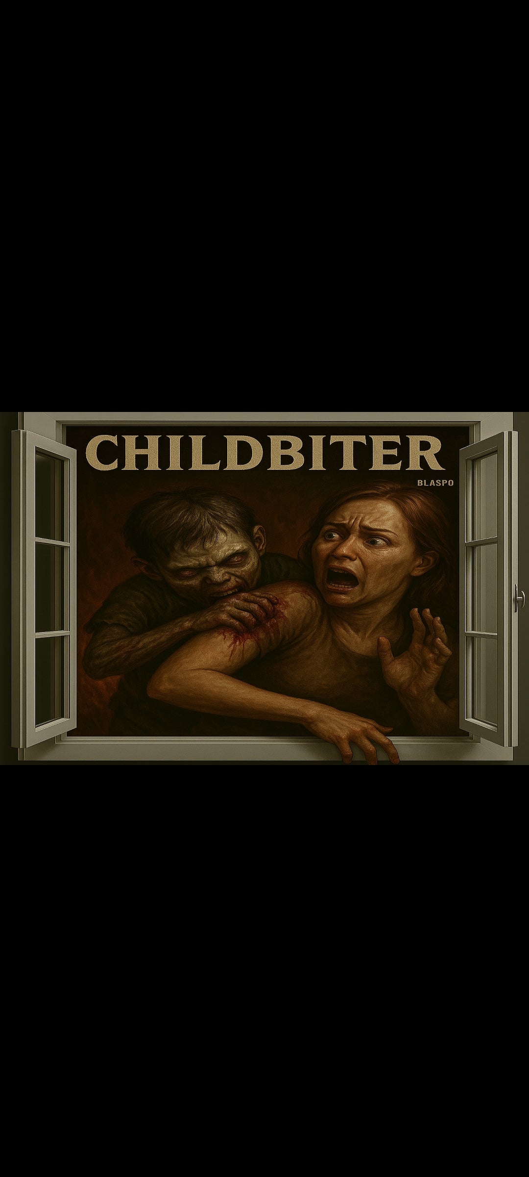 Stickers : CHILDBITER – Sticker mural horreur grand format 90x60 cm – Créature zombie effrayante – Art exclusif – Déco chambre, couloir, gaming – neuf 8
